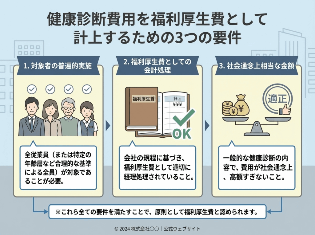 健康診断経費と認められる