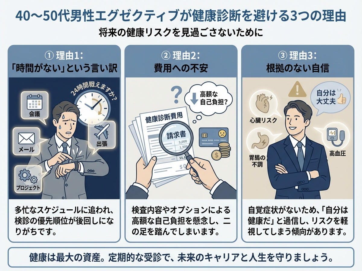 日本人が健康診断を受けない理由